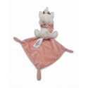 Doudou chat blanc rose Les Aristochats mouchoir Good Night DISNEY