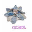 DOUDOU ET COMPAGNIE lapin plat bleu Célestin