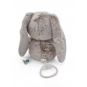TEX BABY Doudou musical lapin gris mon doudou