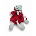 DOUDOU ET COMPAGNIE marionnette chat catchou rose bordeaux