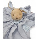 DOUDOU ET COMPAGNIE lapin bleu ciel lange