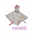 Jemini doudou plat licorne blanc rose