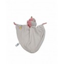 Jemini doudou plat licorne blanc rose