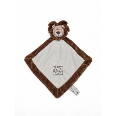 Doudou plat lion marron...