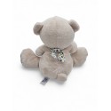BEBISOL Doudou ours gris bleu Arthur et Lola