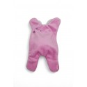 SUCRE D'ORGE doudou plat lapin rose blanc