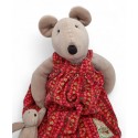 MOULIN ROTY grand doudou Nini la souris la Grande Famille