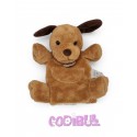 HISTOIRE D'OURS Doudou marionnette chien marron