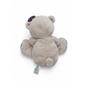 BEBISOL Doudou ours beige rose violet Arthur et Lola