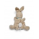 KALOO Doudou marionnette lapin blanc beige foulard bleu LES AMIS