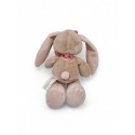 NATTOU Doudou lapin Nina beige rose 22 cm avec grelot