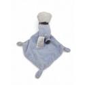 MOTS D'ENFANTS doudou mouchoir ours bleu blanc sweet dream