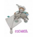 BABY NAT' doudou pantin ours polochon avec mouchoir