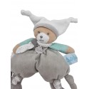 BABY NAT' doudou pantin ours polochon avec mouchoir